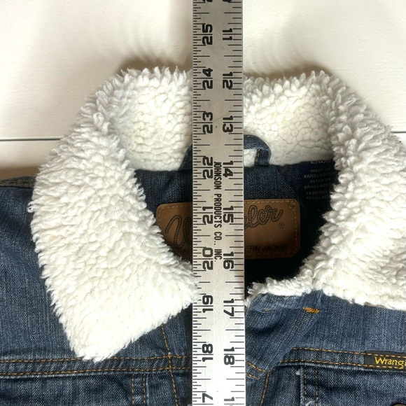Vintage Wrangler Women’s Size Large L Sherpa Lined Denim Trucker Jacket - Picture 10 of 10